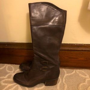 Vince Camuto genuine brown leather boots